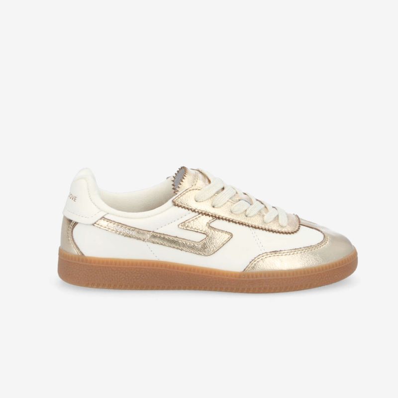 SHEFFIELD JOGGER W - NAPPA/METALLIC -  BLANC CASSE/DORE